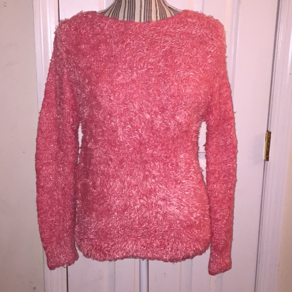 Fuzzy Pink Sweater